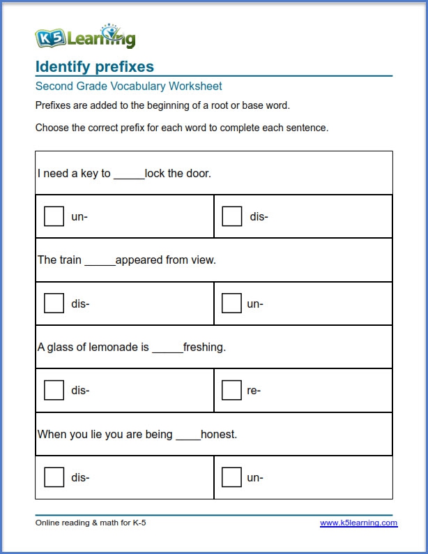 Nd Grade Vocabulary Worksheets  Printable And Organized By