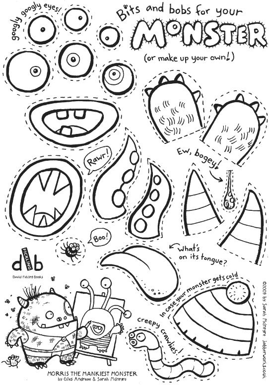 Make Your Own Monster Worksheets | 99Worksheets