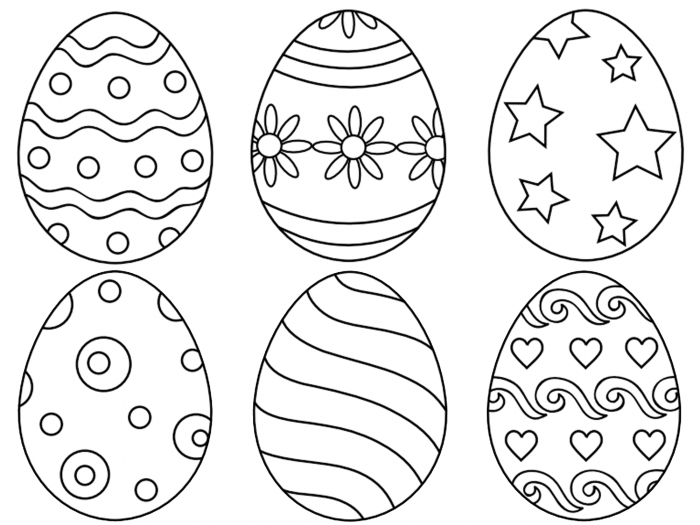 Places For Free  Printable Easter Egg Coloring Pages