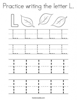 Practice Writing Letters: The Letter L