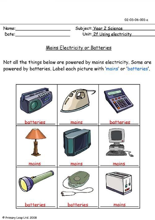 things that use electricity worksheets 99worksheets
