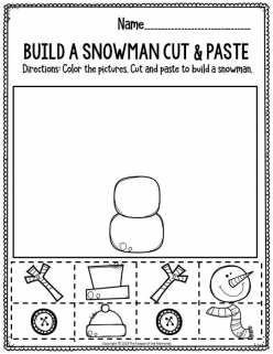 Cutting Circles: Build A Snowman