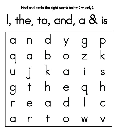 Printable Word Search Worksheets
