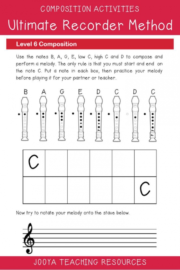 Recorder Composition Activities