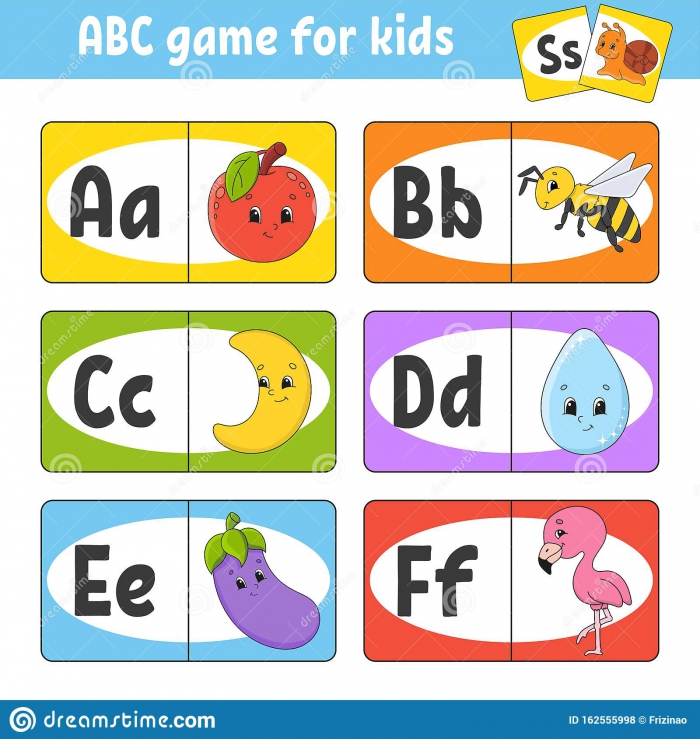 Set Abc Flash Cards Alphabet For Kids Learning Letters