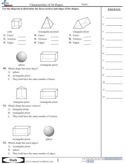 Shapes Worksheets
