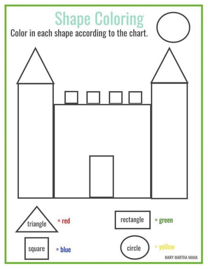 Shape Coloring Worksheets | 99Worksheets