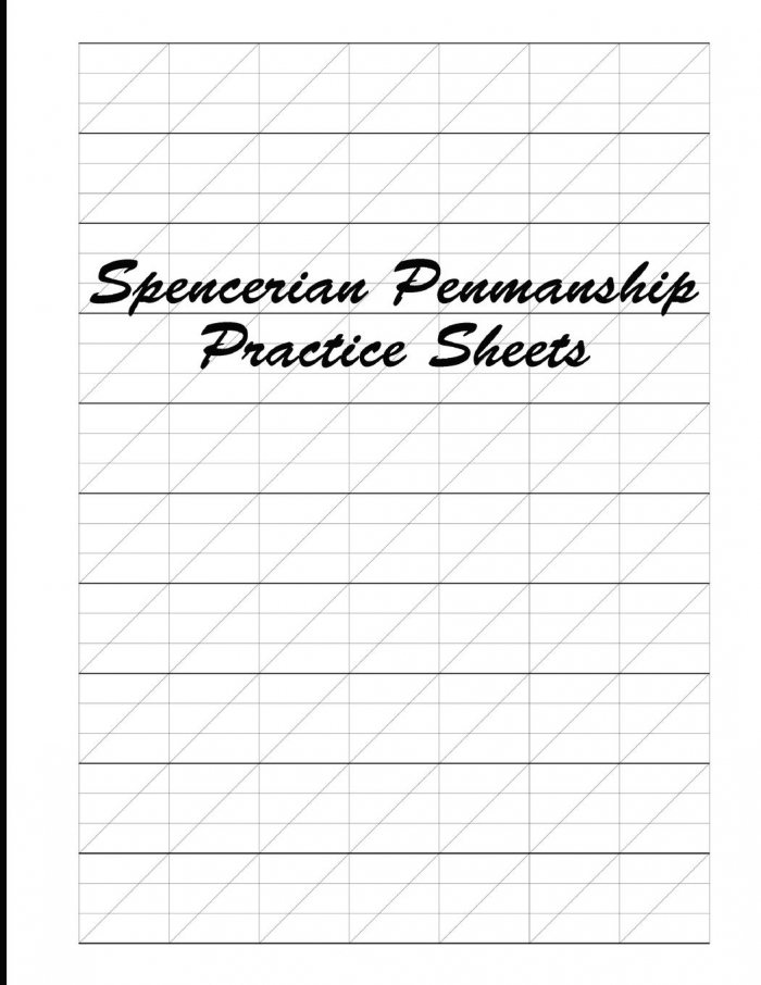 Spencerian Penmanship Practice Sheets Cursive Style Handwriting