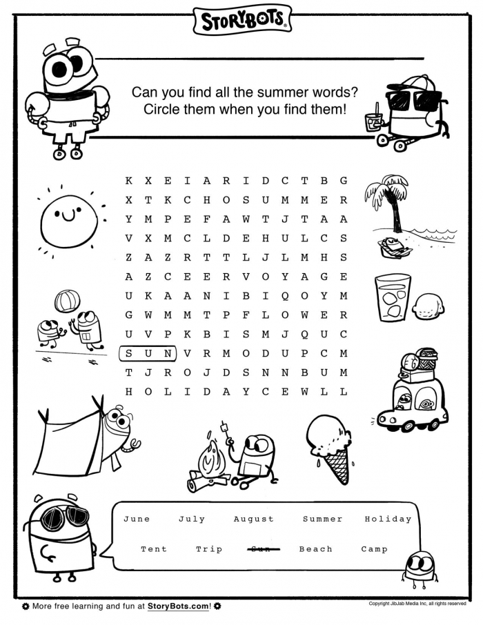 summer word search 2 worksheets 99worksheets