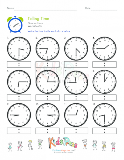 Learning To Tell Time: Quarter Hour