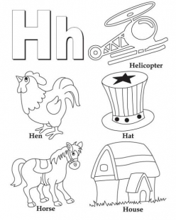 Letter H Coloring Page