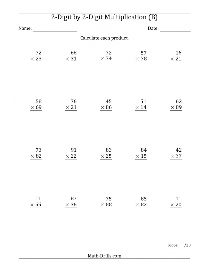Intro To Multiplication: Multiplying By 2 Worksheets | 99Worksheets