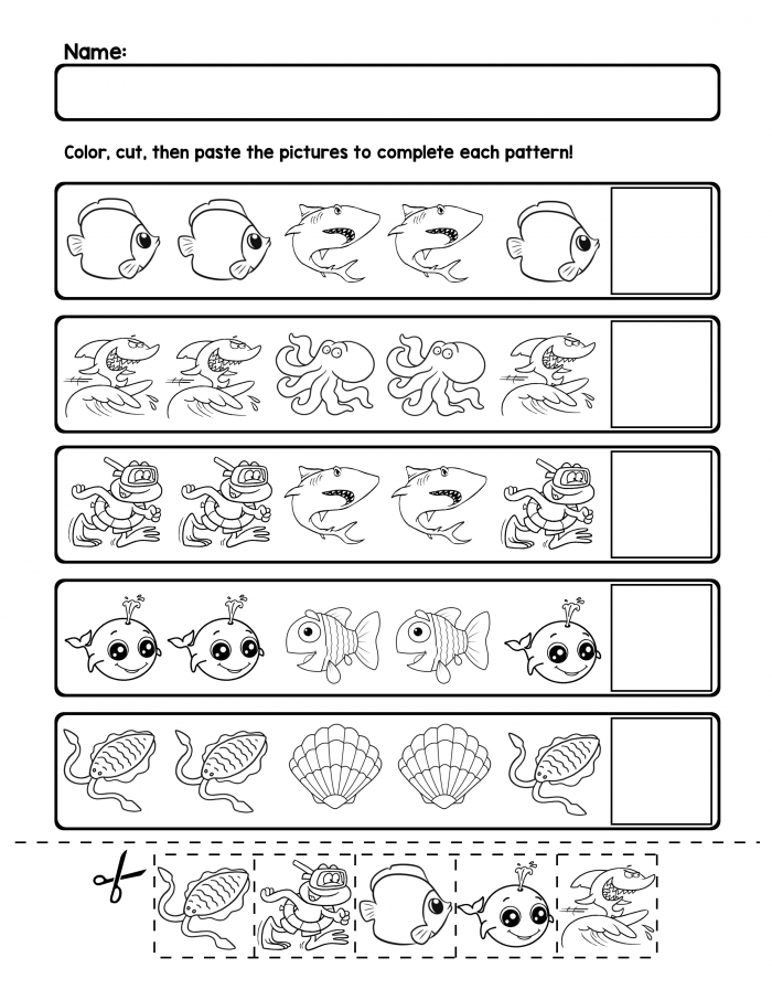 AABB Pattern Worksheets | 99Worksheets AABB Pattern Worksheets | 99Worksheets
