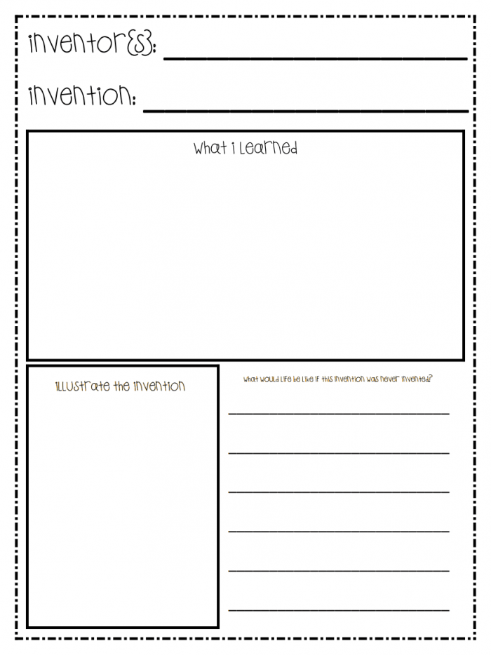 Worksheet For Students To Display Their Knowledge Of Famous