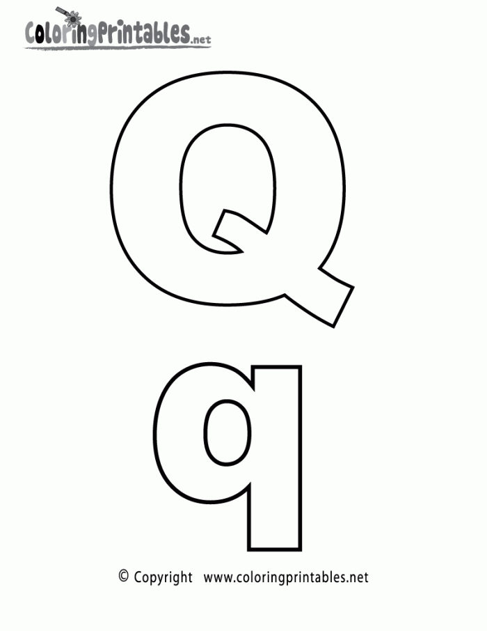 Letter Q Coloring Page Worksheets  99Worksheets