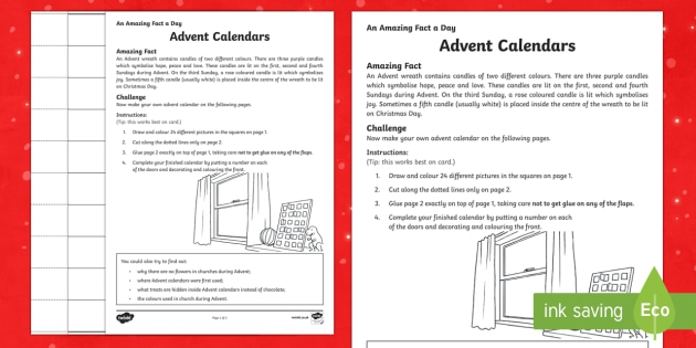Amazing Fact A Day Countdown To Christmas Day  Make An Advent