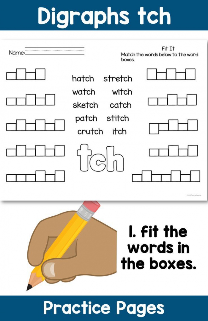 Digraphs Tch Printable And Activities With Images