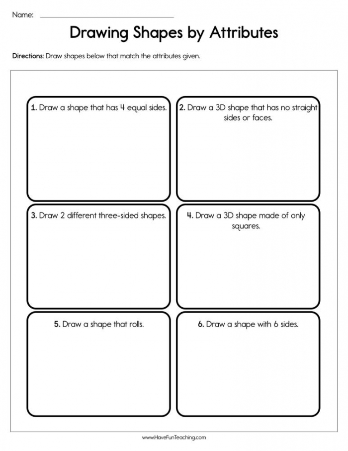 Reason With Shapes And Their Attributes Worksheet Free Printable