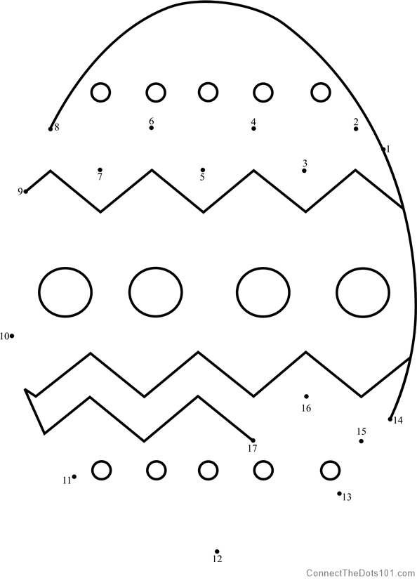 Easter Egg Dot To Dot Printable Worksheet