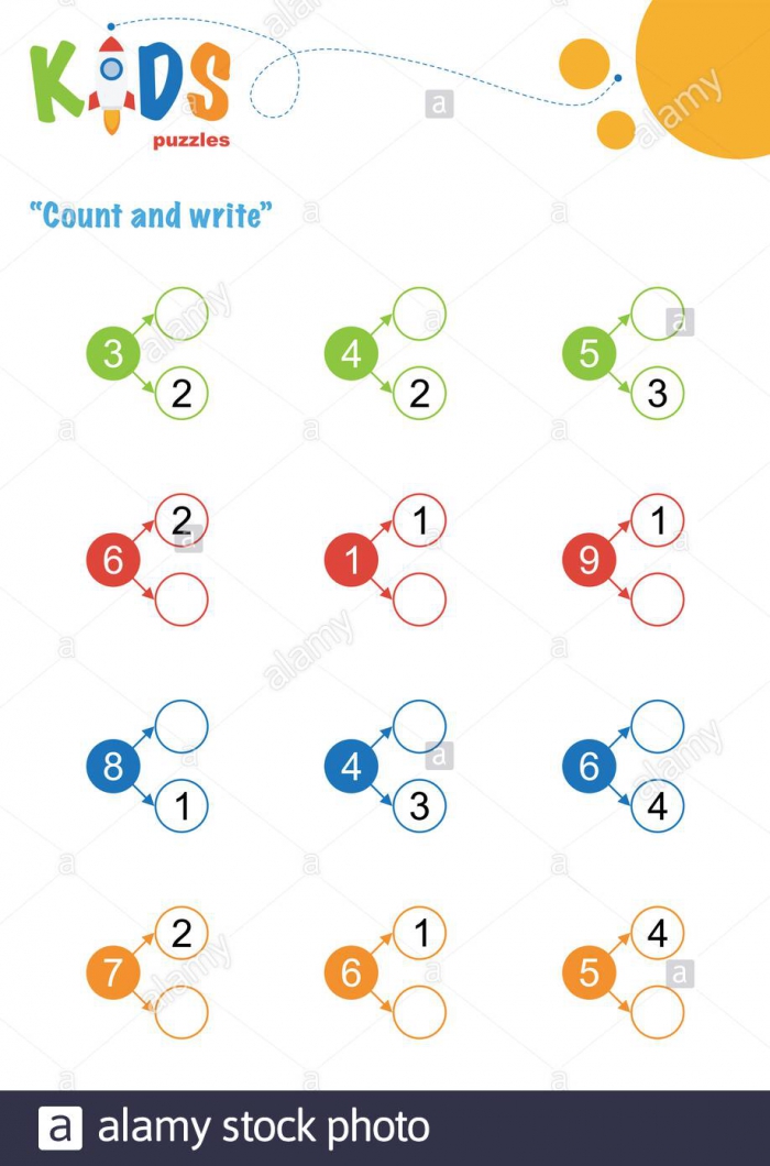Fill In The Missing Numbers Counting Worksheet Easy Colorful