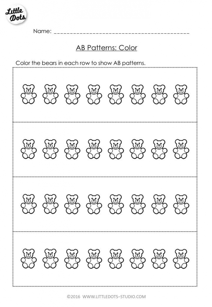 Free Ab Pattern Worksheet For Pre