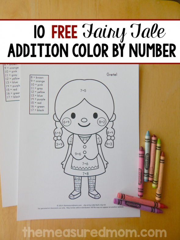 Free Color By Number Addition Pages