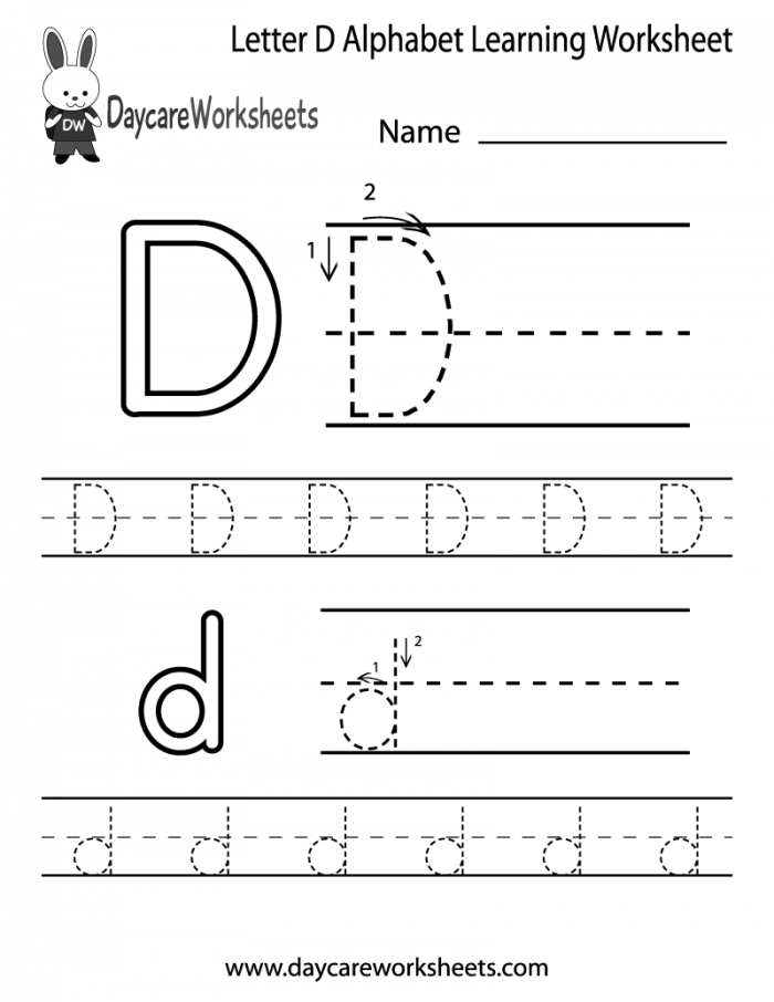 26 learner friendly letter d worksheets kittybabylovecom kindergarten 