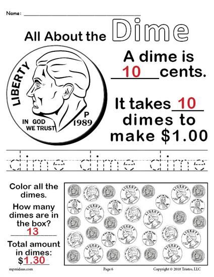 How Many Dimes Worksheets 99Worksheets