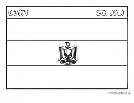 Free Printable Flag Of Egypt Coloring Page For Kids Educational