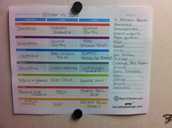 Free Weekly Meal Planner Worksheets To Organize Healthy Homemade