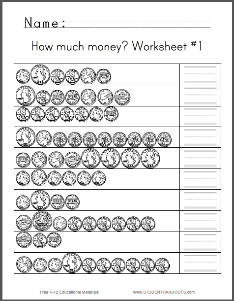 How Much Money Worksheets For Grade