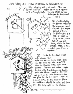 How To Draw A Birdhouse