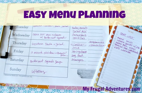 How To Start Weekly Menu Planning  Free Menu Plan Worksheet