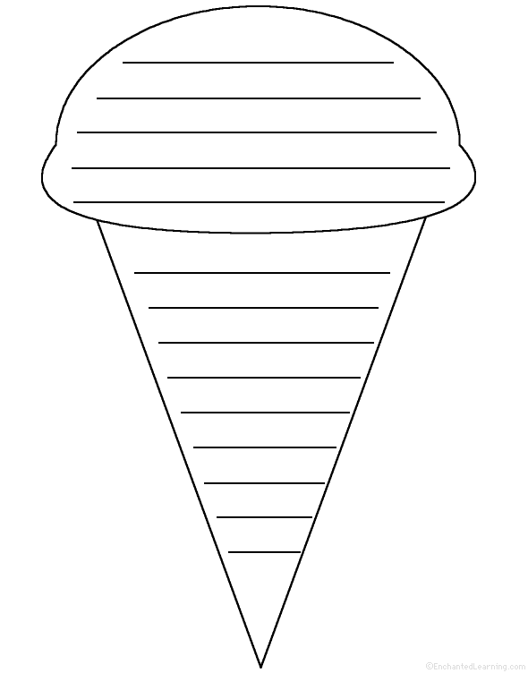 Ice Cream Cone Shape Poem