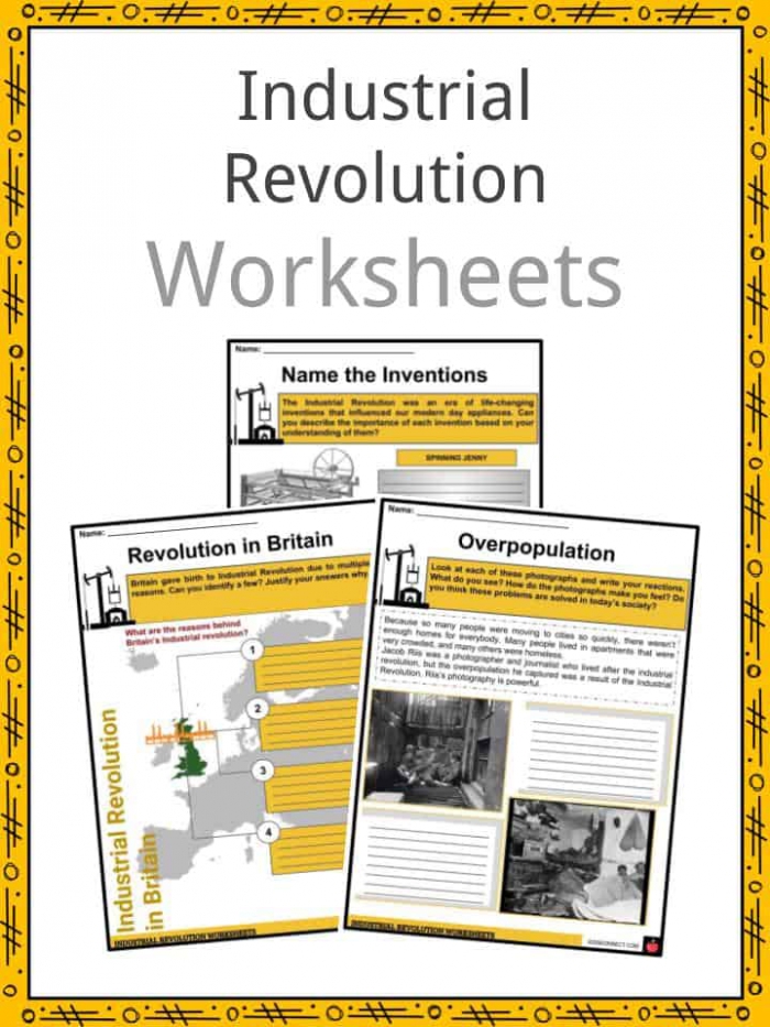 Industrial Revolution Facts  Worksheets  Inventions   Timeline For