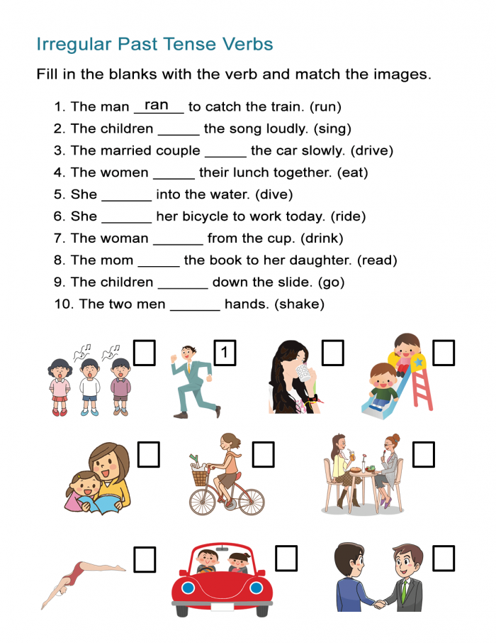 Free Printable Worksheets On Verbs For Grade 4