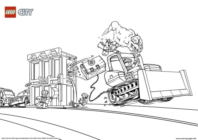 Lego City Catch The Crooks Coloring Printable Lego