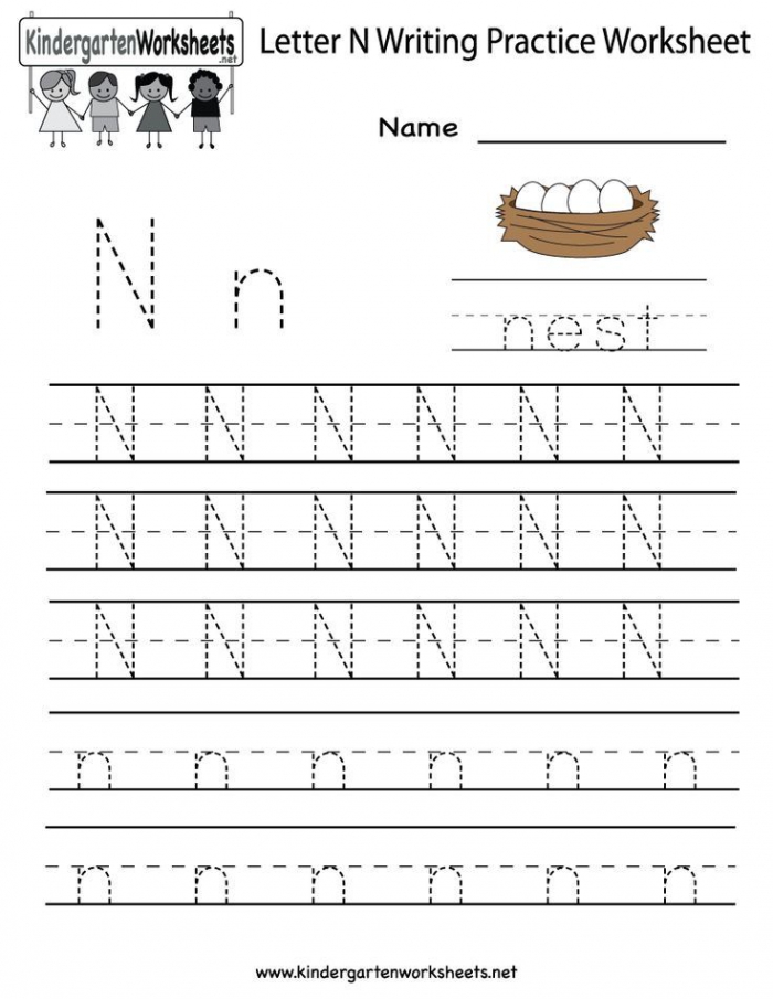 Letter N Worksheets For Preschool