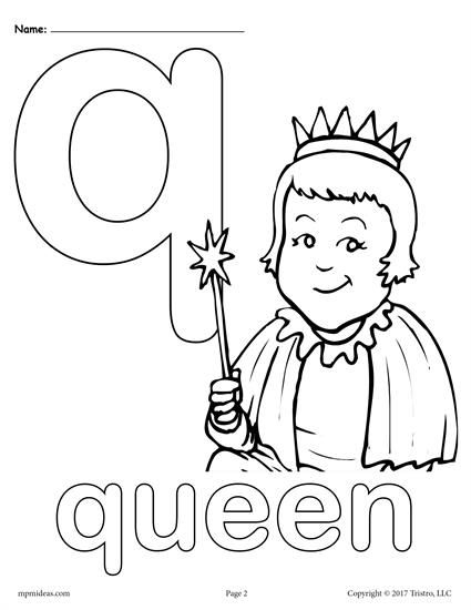 Letter Q Alphabet Coloring Pages