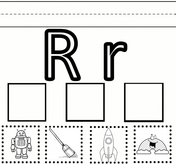 Letter R Preschool Worksheets