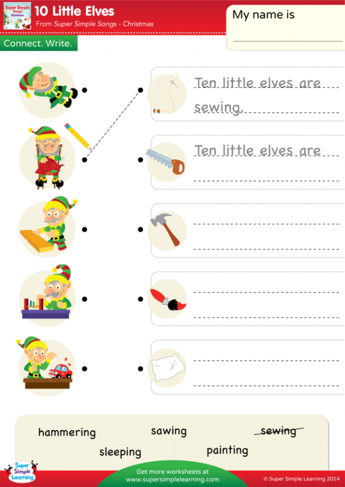 Little Elves Worksheet