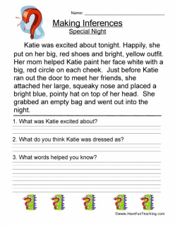 Making Inferences With Pictures