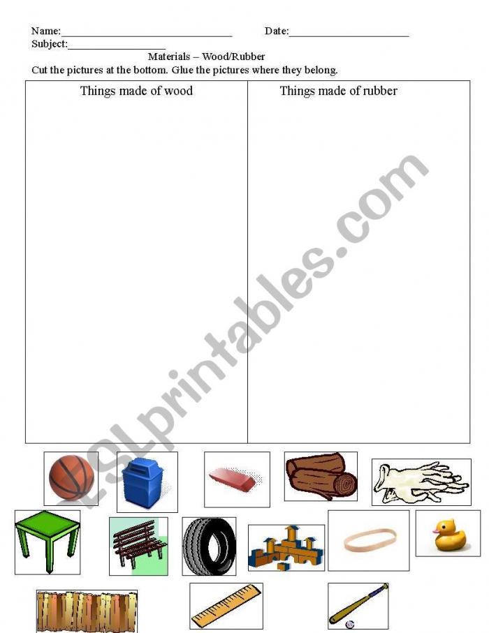 Materials Woodrubber T