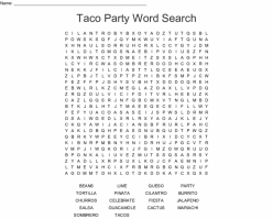 Mexican Food Word Search