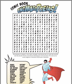 Onomatopoeia Comic Word Search