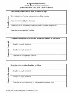 Literary Essay Graphic Organizer