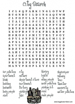 Cities Word Search