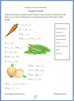Fruits And Vegetables Spelling Practice!