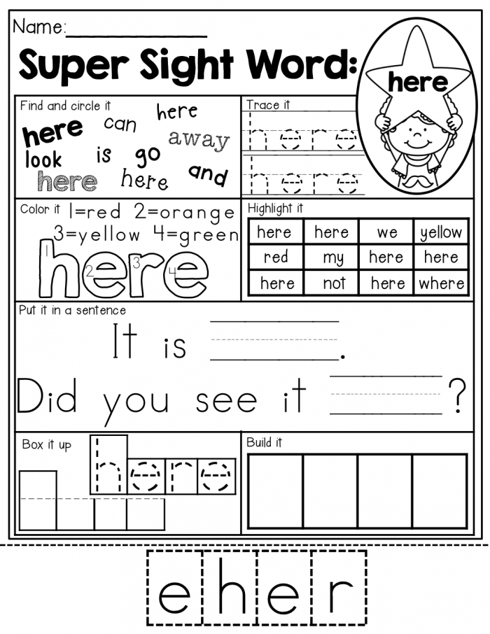 Kindergarten Sight Words Archives Kindergarten Worksheets Site Words 