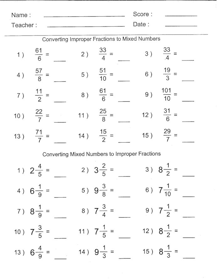 Sixth Grade Math Worksheets For Th Free Preschool Worksheet Kd